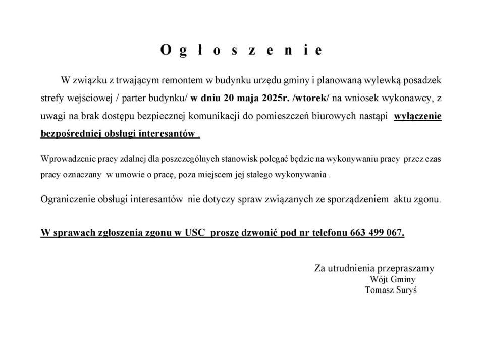 ogłoszenie