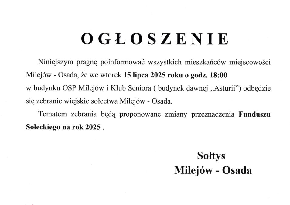 ogłoszenie