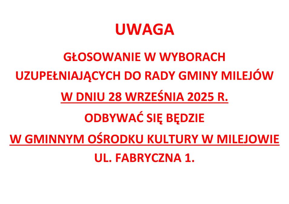 informacja o miejscu głosowania